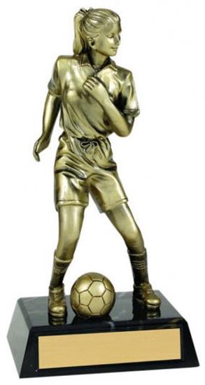 Female Soccer Metallic Trophy