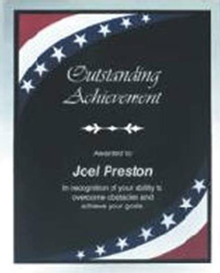 Clear Acrylic Stars & Stripe Plaque