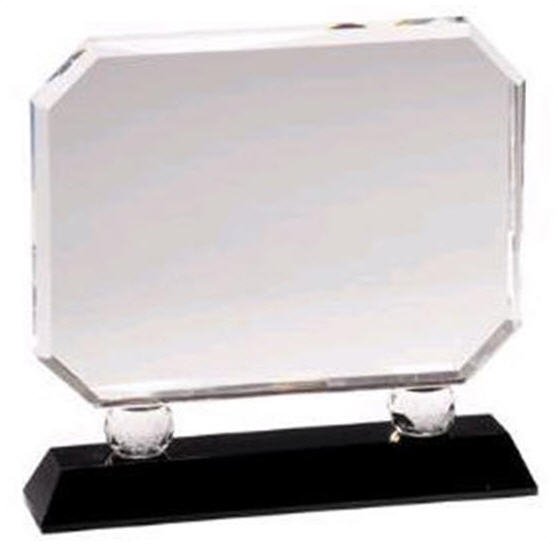 Crystal Rectangle Black Pedestal Award