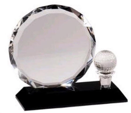 Crystal Round with Golf Ball