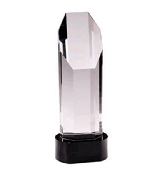 Octagon Black Pedestal Crystal