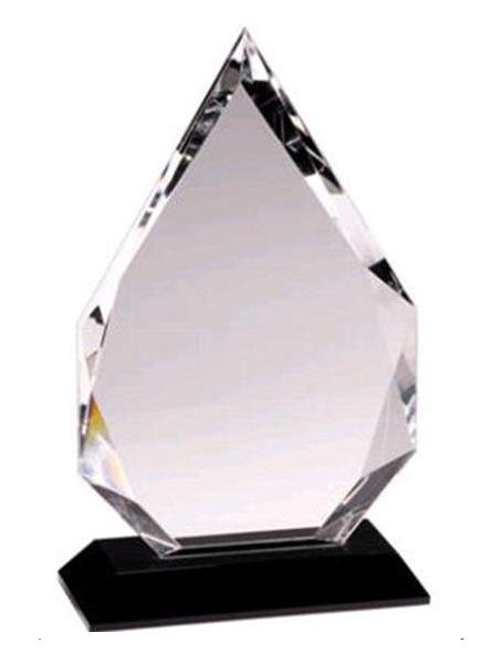 Crystal Diamond Black Pedestal Award