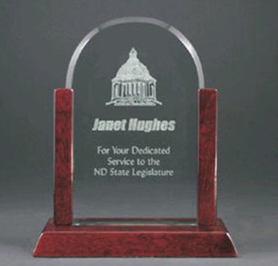 Gateway Glass Dome in Rosewood Base