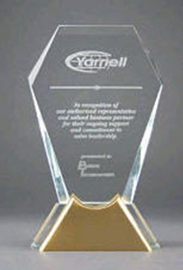 Gemstone Glass with Gold Base