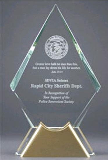 Diamond Glass with Gold Base