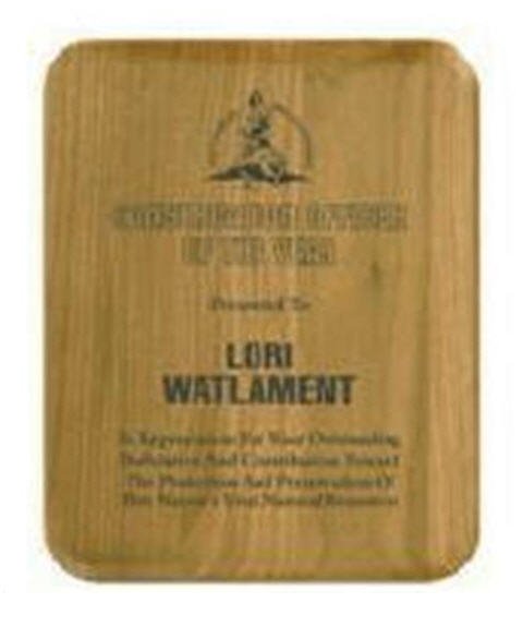 Rounded Corner Walnut Plaque