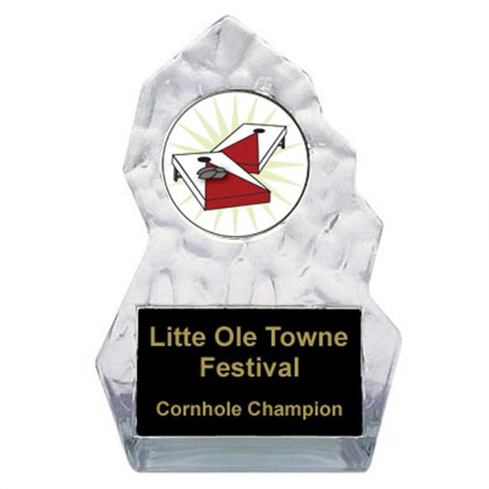 Lightning Sculpted Cornhole Trophy