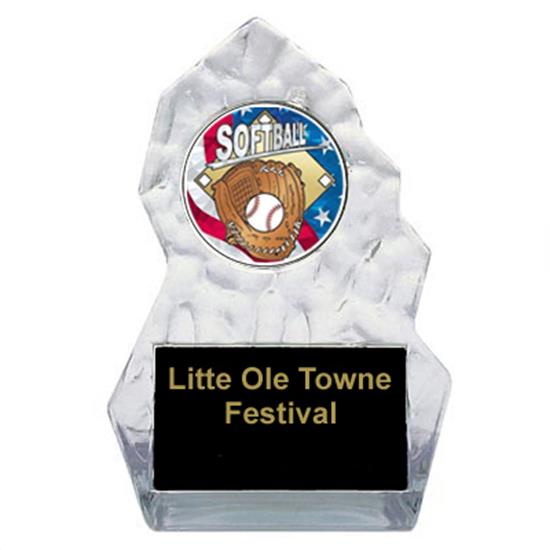 Softball Lightning Sculpted Trophy