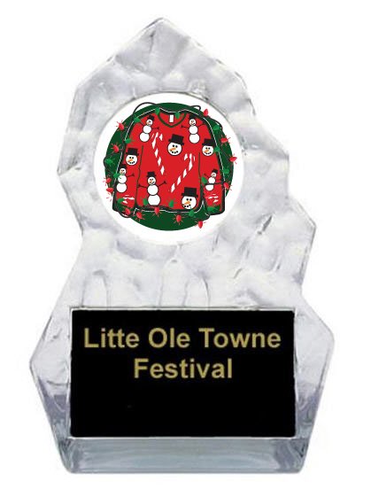 Ugly Christmas Sweater Lightning Sculpted Trophy