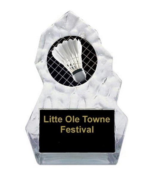 Lightning Sculpted Badminton Trophy