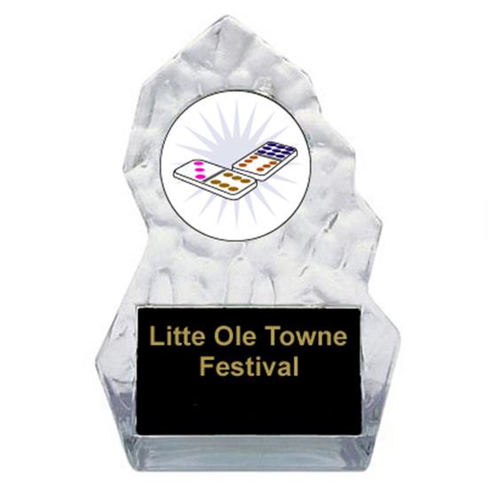 Lightning Sculpted Domino Trophy