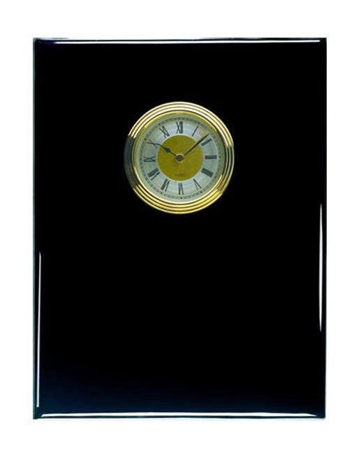 Piano Finish Black Clock Plaque