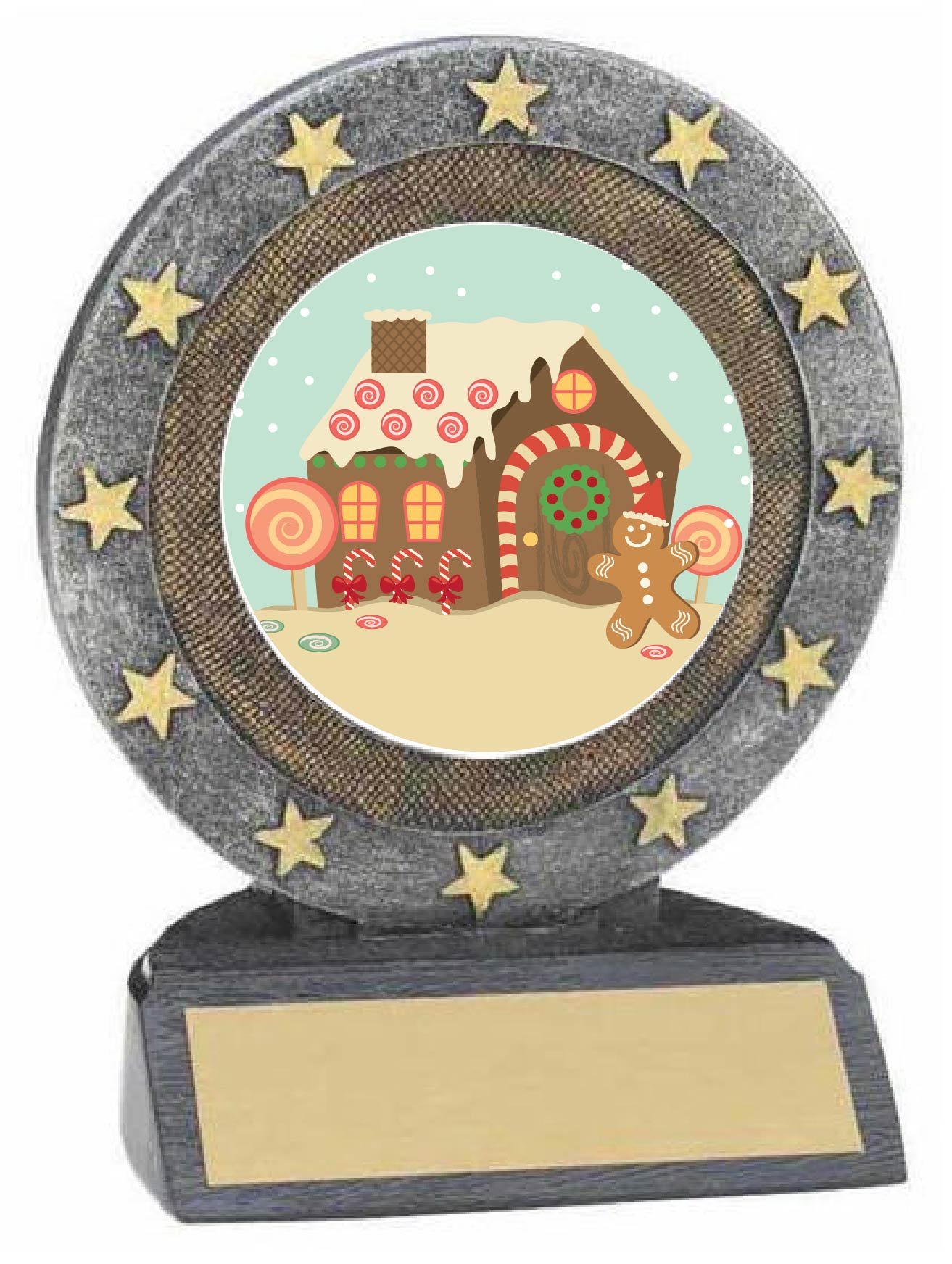 Gingerbread House Resin Trophy