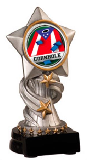 Cornhole Patriotic Encore Resin Trophy