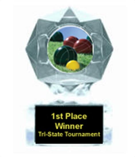 Bocce Ball Clear Star Award