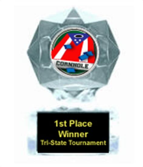 Corn Hole Clear Star Trophy
