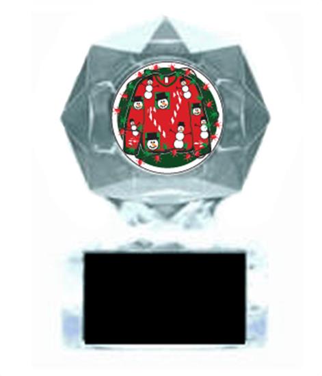 Ugly Christmas Sweater Clear Star Award