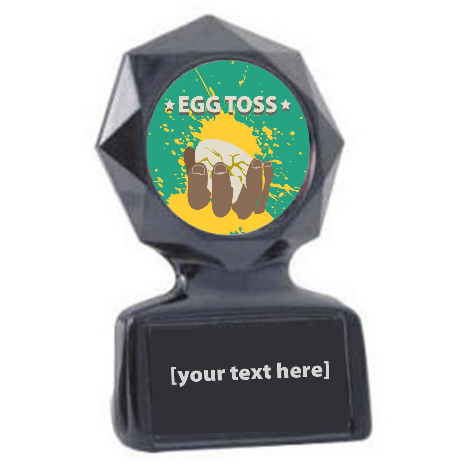 Egg Toss Black Star Trophy