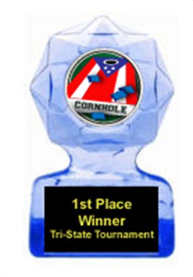 Corn Hole Blue Star Trophy