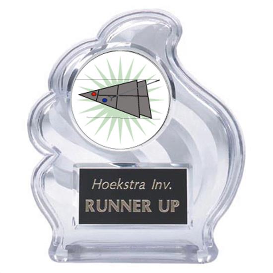 Shuffleboard Sculpted Wave Trophy