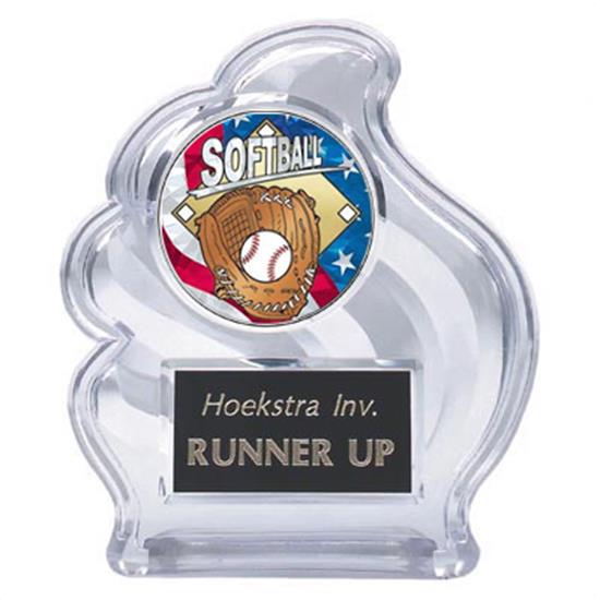 Softball Sculpted Wave Trophy