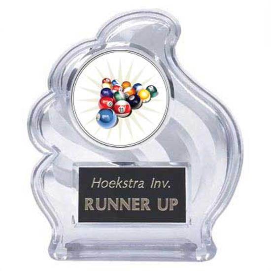 Sculpted Wave Billiard 2 Off Trophy