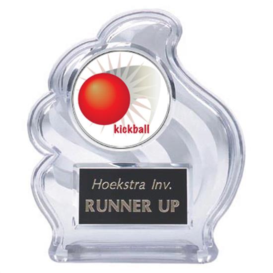 Sculpted Wave Kickball Trophy