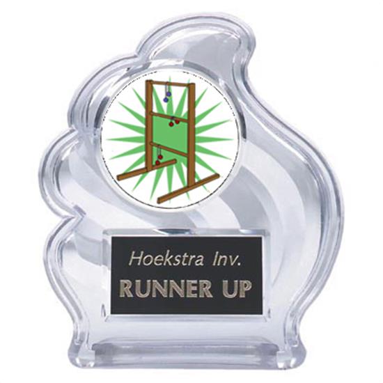 Sculpted Wave Ladder Golf Trophy