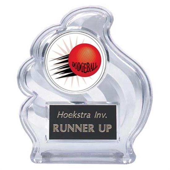 Sculpted Wave Dodgeball Trophy