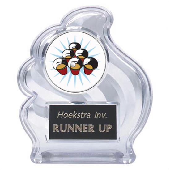 Sculpted Wave Beer Pong Trophy