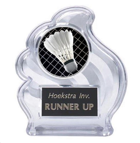 Badminton Sculpted Wave Trophy