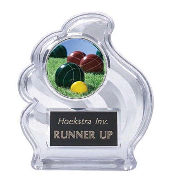 Bocce Ball Sculpted Wave Trophy