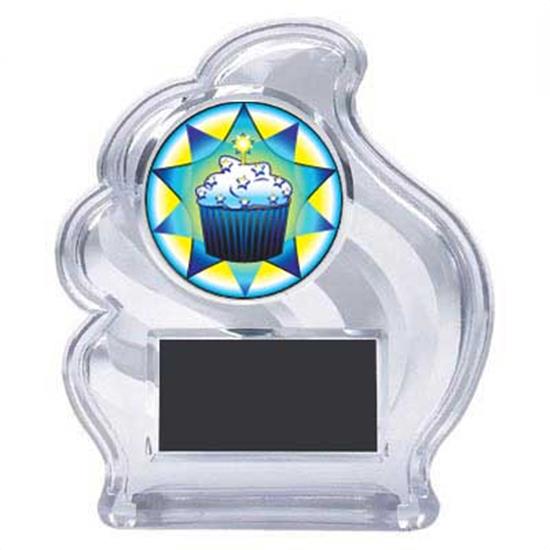 Sculpted Wave Cupcake Trophy