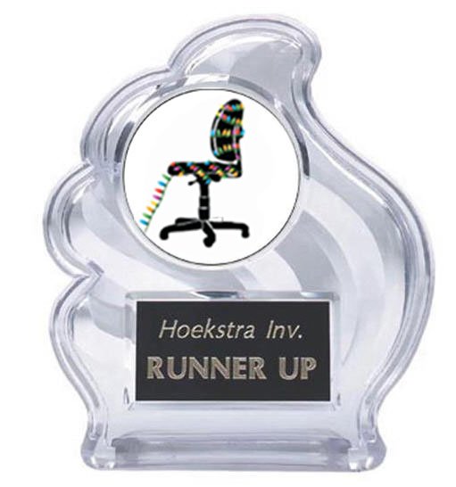 Cubicle Christmas Sculpted Wave Trophy