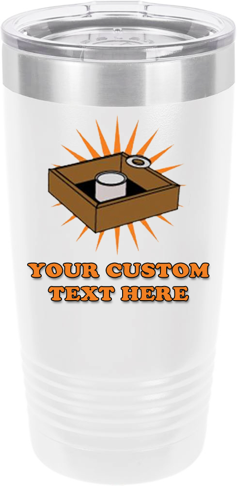 Customized Washer Toss Tournament Polar Camel 20 oz.  Ringneck Vacuum Insulated Tumbler w/Clear Lid LTM7214