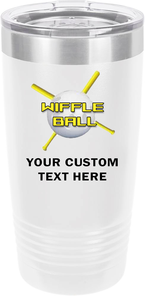 Customized Wiffle Ball Tournament Polar Camel 20 oz.  Ringneck Vacuum Insulated Tumbler w/Clear Lid LTM7214