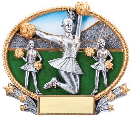 Cheerleading Trophy Small 3D Oval