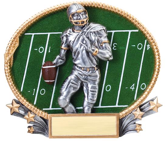 Football Trophy Small 3D Oval