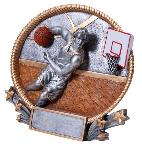 Basketball Player 3D Oval Trophy