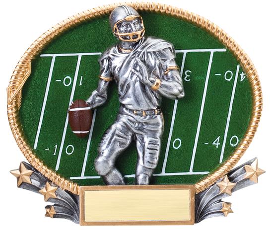 Football 3D Oval Trophy