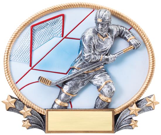 Hockey 3D Oval Trophy