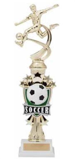 Soccer Male Shooting Star Riser Trophy