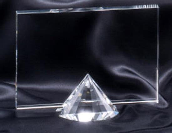 Crystal Rectangle with Diamond Base