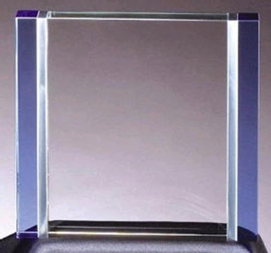 Crystal Blue Rectangle Award