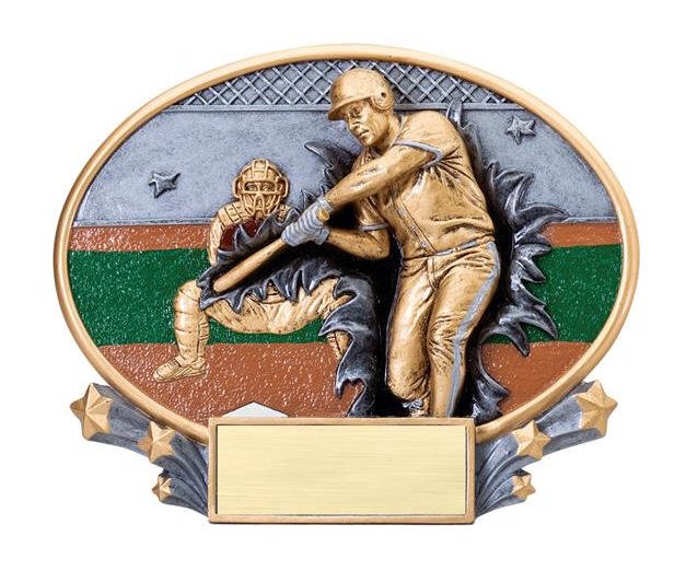Baseball Explosion Oval Trophy