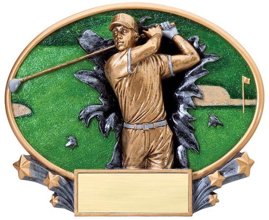 Golf Explosion Oval Trophy