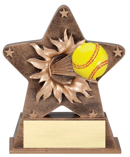Softball Starburst Stand Resin