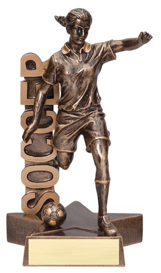 Female Soccer Player Billboard Trophy