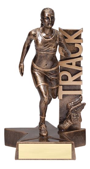 Female Track Runner Billboard Trophy