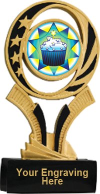 Cupcake Midnite Star Resin Trophy